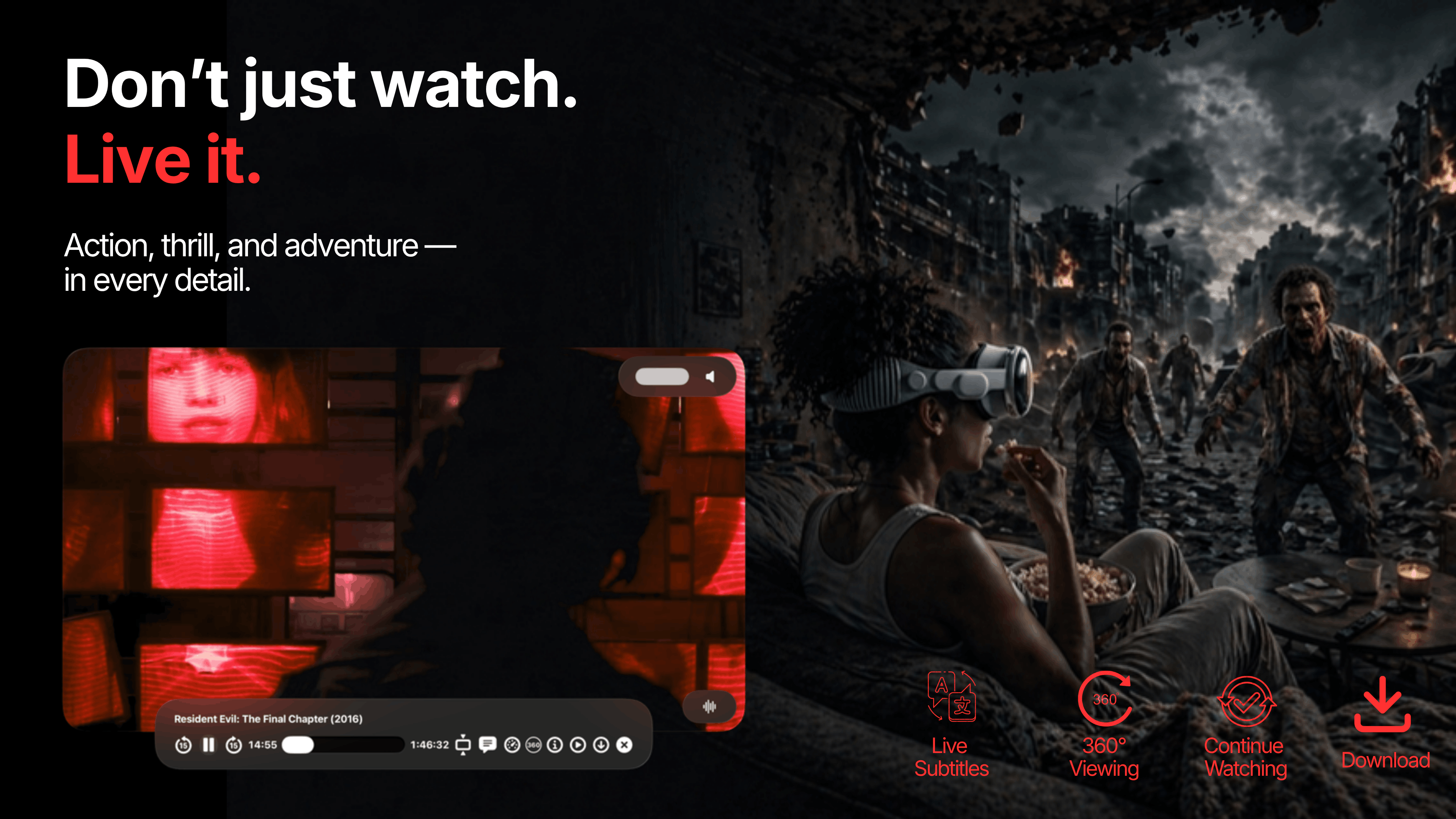 TV-Box immersive player experience on Apple Vision Pro